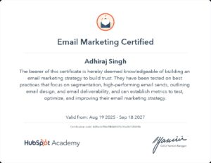 email certificate