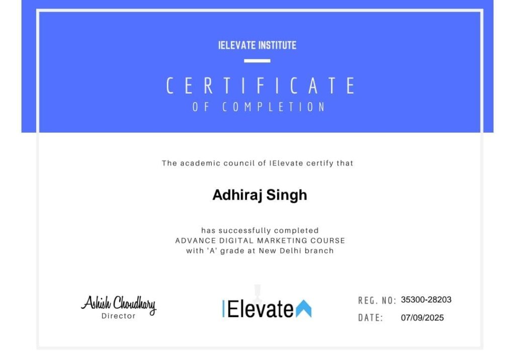 ielevate certificate