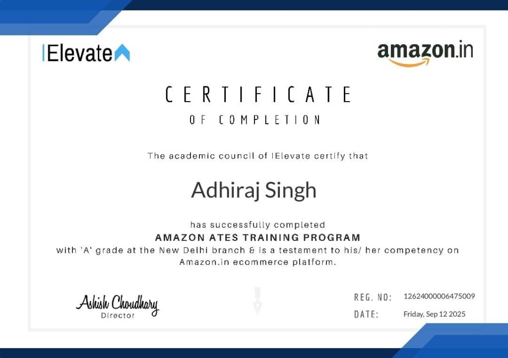 amazon certifiate